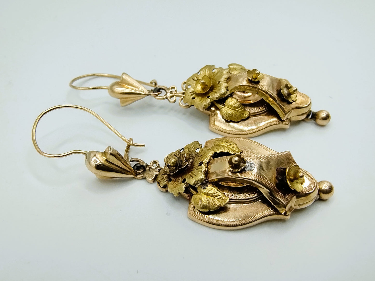 Antieke gouden oorbellen, Nederland, ca. 1880