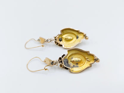 Antieke gouden oorbellen, Nederland, ca. 1880