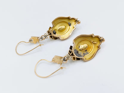 Antieke gouden oorbellen, Nederland, ca. 1880