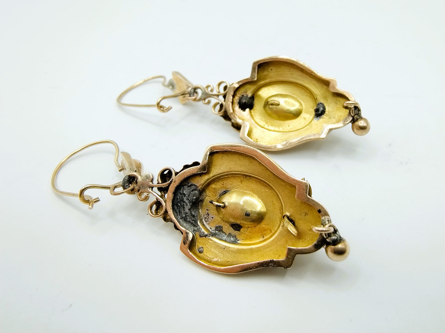 Antieke gouden oorbellen, Nederland, ca. 1880