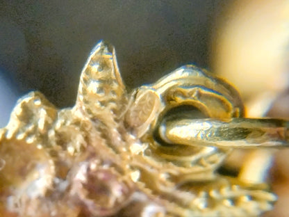 Goldanhänger mit Blutkorallen und Bart, Niederlande, um 1900