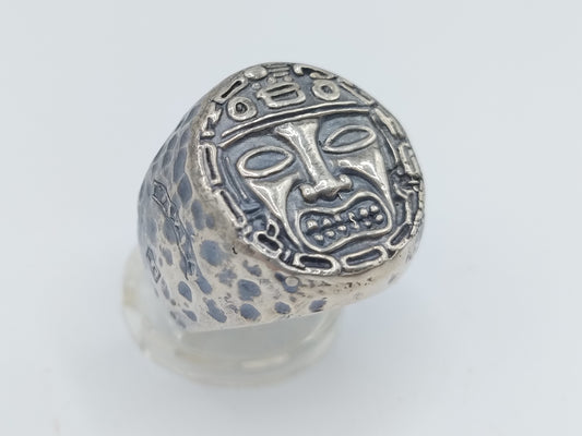 Zware zilveren Mayans MC ring, Taza, 44g, 21 mm