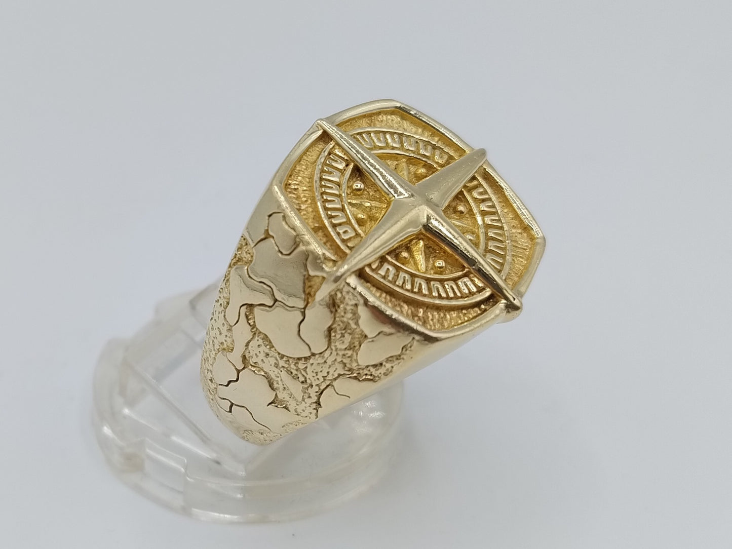 Zilveren Tortuga piraten kompasring, 21 mm