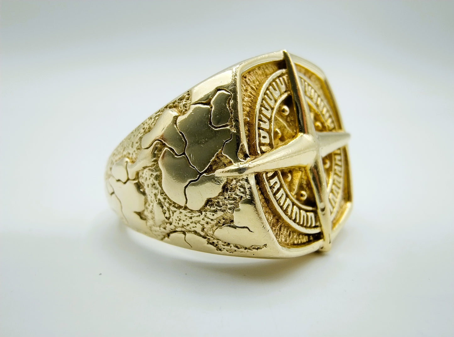 Zilveren Tortuga piraten kompasring, 21 mm