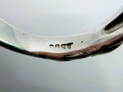 Jack Sparrow skull ring met groene steen, 21 mm