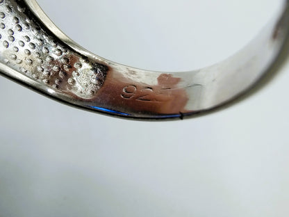 Zilveren oxford college ring, 20 mm