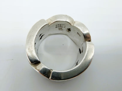 Heavy and robust silver OTAZU ring, 19 mm