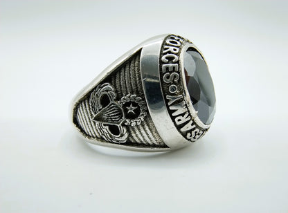 Zilveren special forces airborne ring, 19 mm