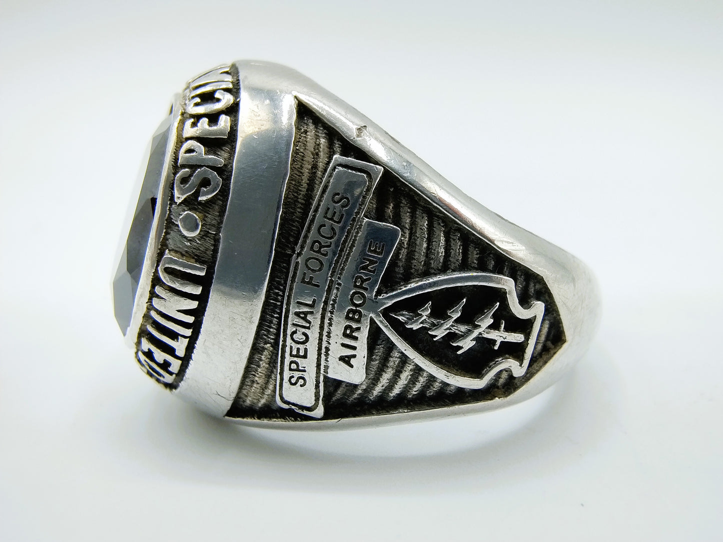 Zilveren special forces airborne ring, 19 mm