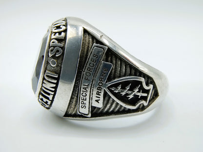 Zilveren special forces airborne ring, 19 mm