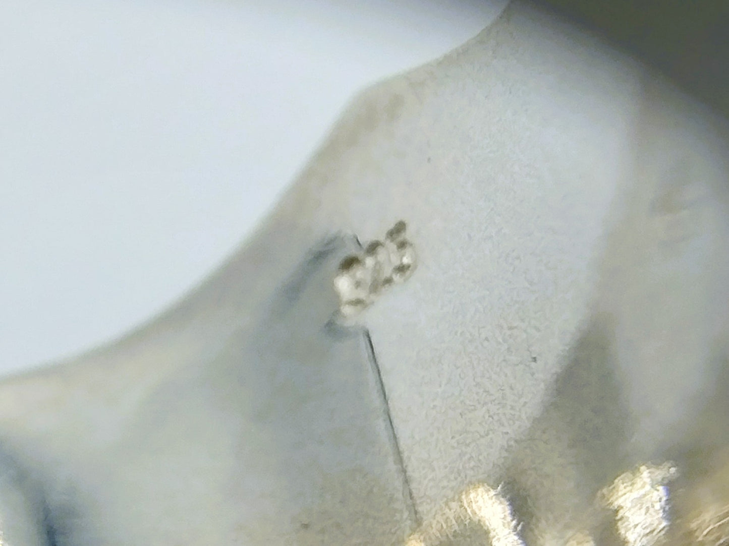 Zilveren dwerg ring met blauwe steen (saffier?), 21 mm