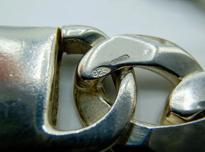 Robuuste zilveren herenarmband, 22 cm