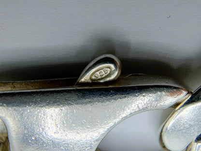 Robuuste zilveren herenarmband, 22 cm