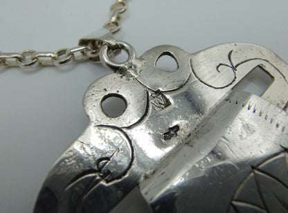 Zilveren jasseronketting met faalje haak hanger, 50,5 cm.