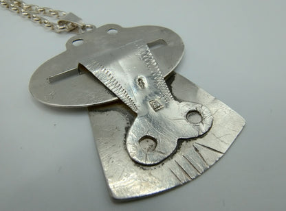 Zilveren jasseronketting met faalje haak hanger, 50,5 cm.