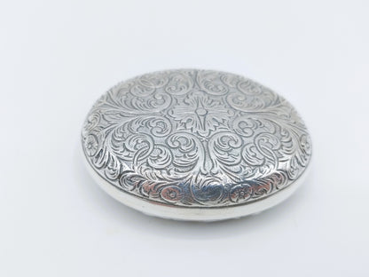 Silver pillbox with fishermen, 835
