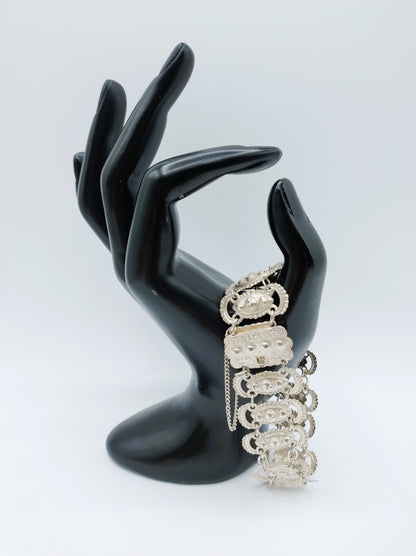 Friese zilveren klederdracht armband, 22,5 cm