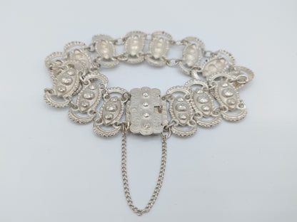 Friese zilveren klederdracht armband, 22,5 cm