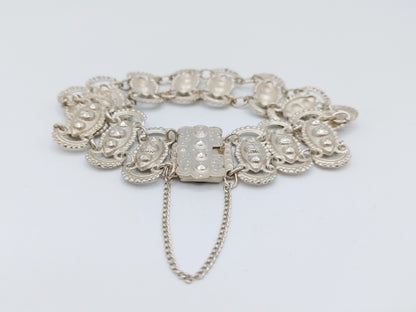 Friese zilveren klederdracht armband, 22,5 cm