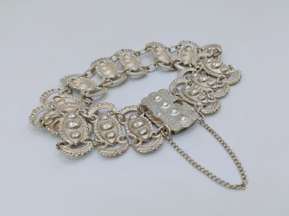 Friese zilveren klederdracht armband, 22,5 cm