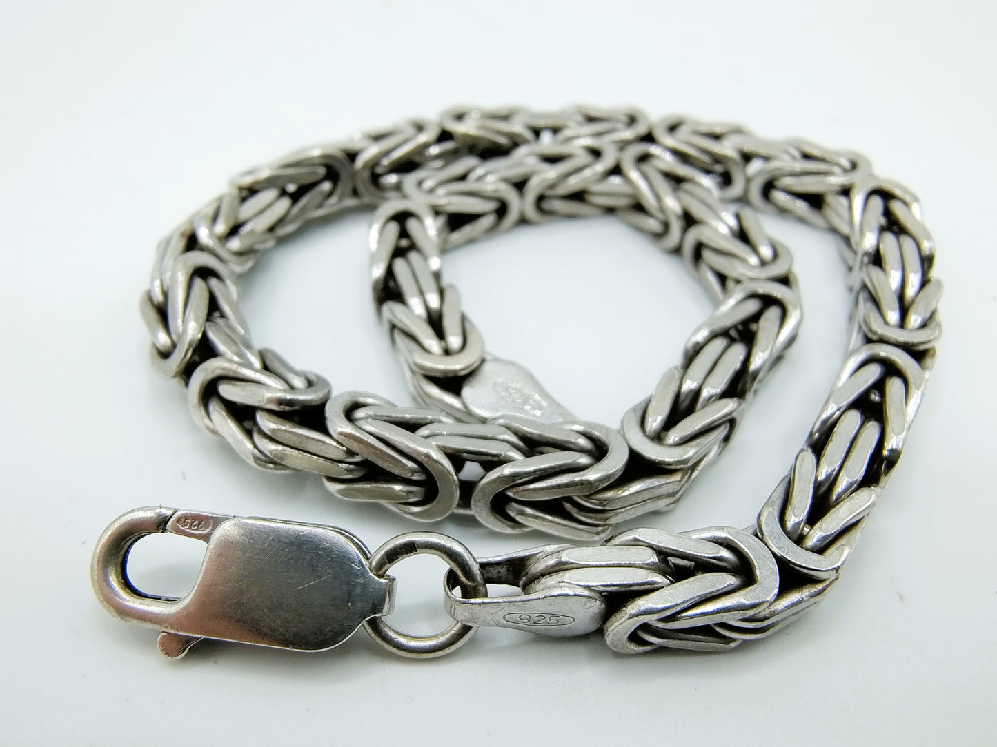 Zilveren heren armband, koningsschakel, 22 cm