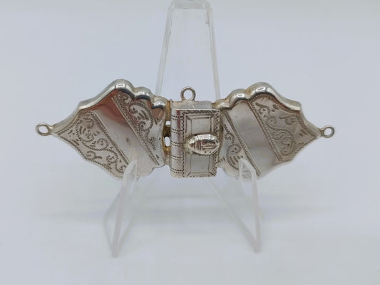Silver brooch from Bible lock, Netherlands, 20th century