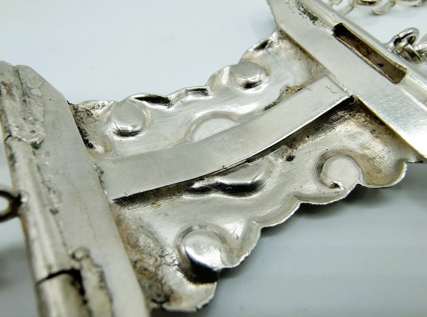 Silver Bible lock bracelet with jasseron link, 17.5 cm 