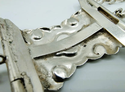 Silver Bible lock bracelet with jasseron link, 17.5 cm 