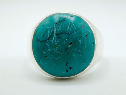 Zilveren ring met turkoois, 21 mm