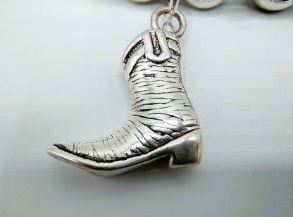 Robuuste armband met jasseron schakel en 3 bedels, 21,5 cm