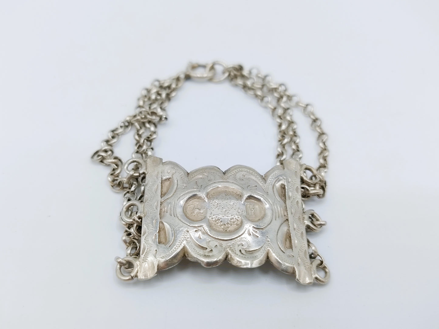 Silver Bible lock bracelet, SF Reitsma, Heerenveen, 17.5 cm 