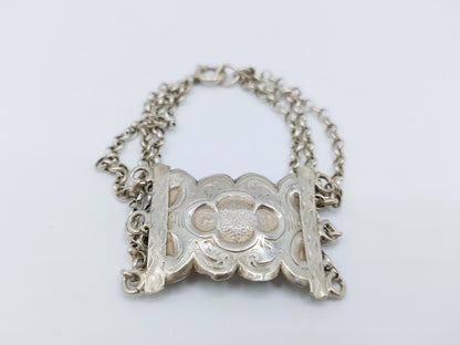 Silver Bible lock bracelet, SF Reitsma, Heerenveen, 17.5 cm 