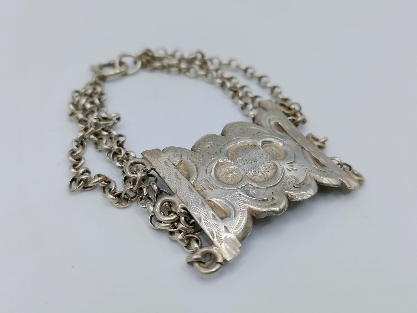 Silver Bible lock bracelet, SF Reitsma, Heerenveen, 17.5 cm 
