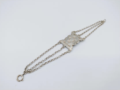 Silver Bible lock bracelet, SF Reitsma, Heerenveen, 17.5 cm 