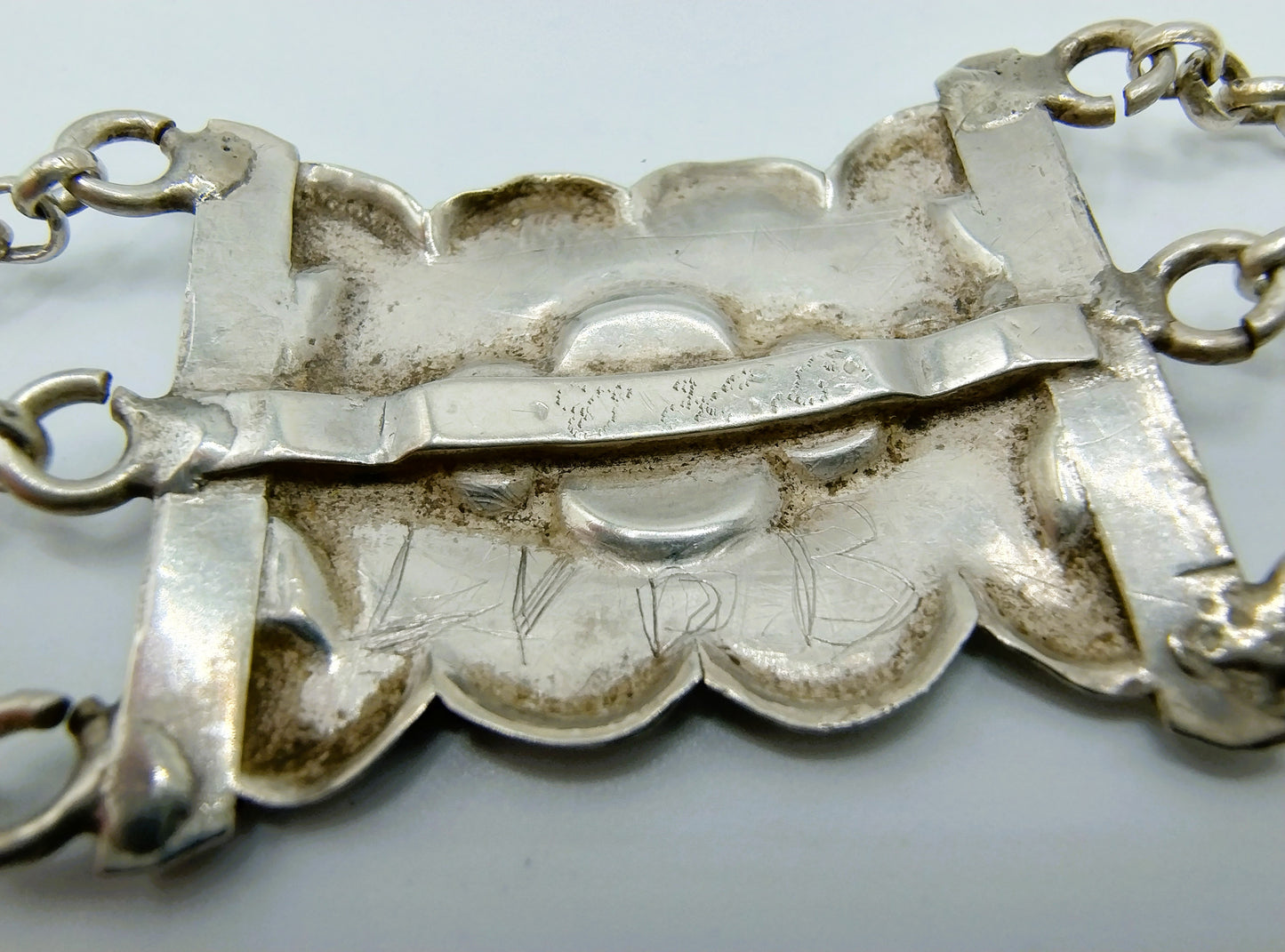 Silver Bible lock bracelet, SF Reitsma, Heerenveen, 17.5 cm 