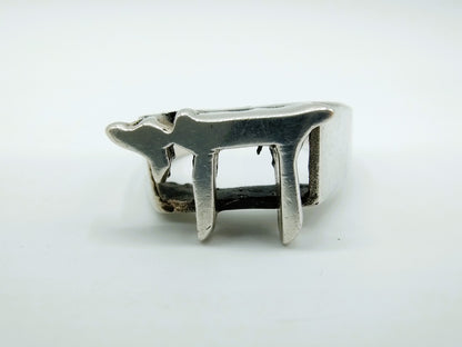 Zilveren Joodse chai ring, 18 mm