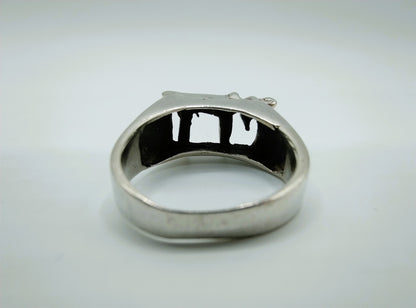 Zilveren Joodse chai ring, 18 mm