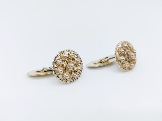 Zilveren manchetknopen Zeeuwse knop, G.J. van den Bergh Jr, Schoonhoven