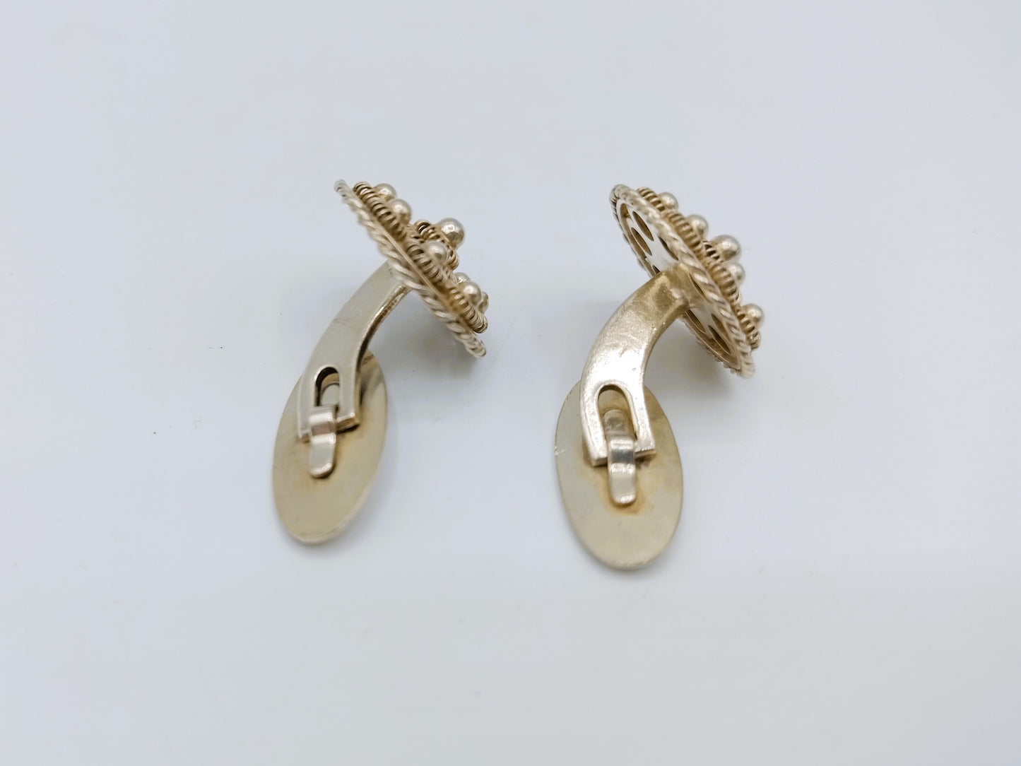 Zilveren manchetknopen Zeeuwse knop, G.J. van den Bergh Jr, Schoonhoven