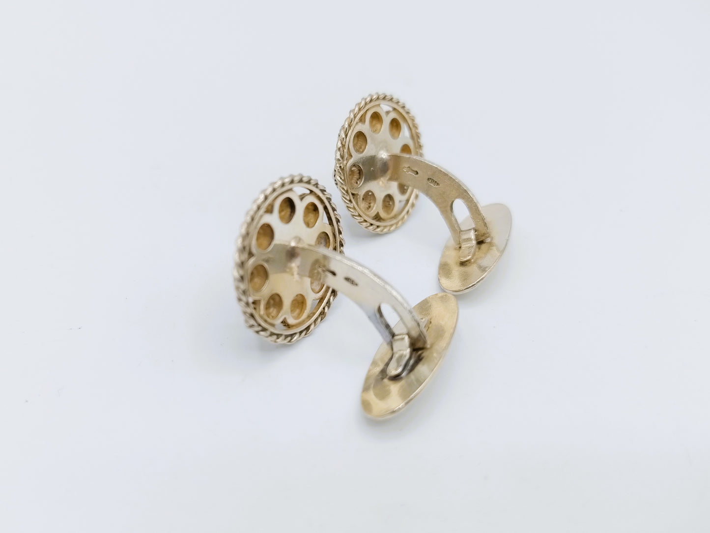 Zilveren manchetknopen Zeeuwse knop, G.J. van den Bergh Jr, Schoonhoven