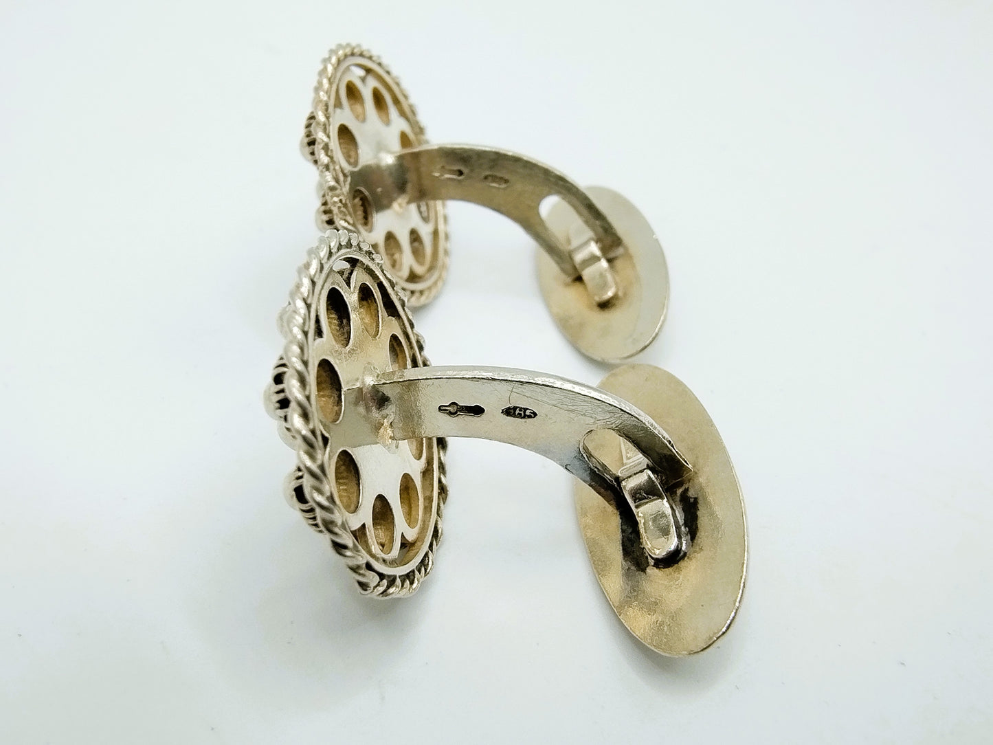 Zilveren manchetknopen Zeeuwse knop, G.J. van den Bergh Jr, Schoonhoven