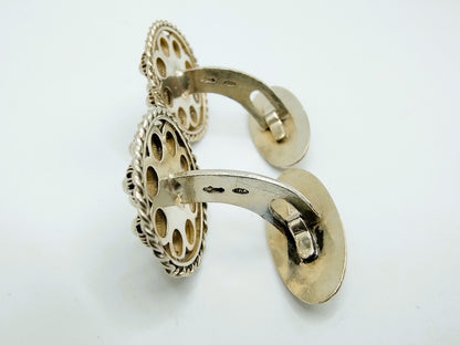 Zilveren manchetknopen Zeeuwse knop, G.J. van den Bergh Jr, Schoonhoven