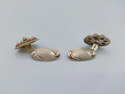 Zilveren manchetknopen Zeeuwse knop, G.J. van den Bergh Jr, Schoonhoven