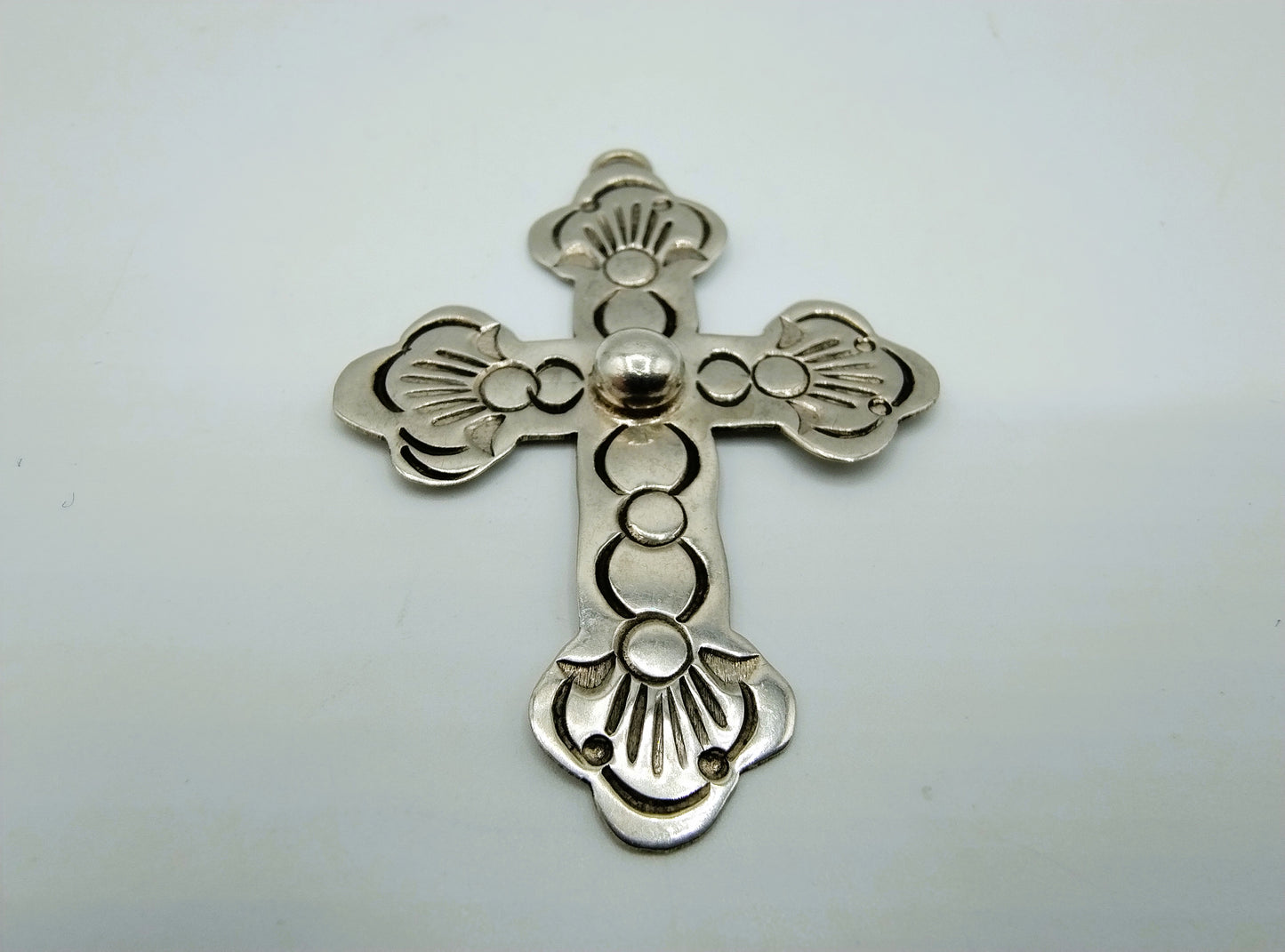 Vintage zilveren kruis hanger, 925