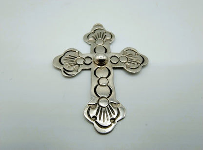 Vintage zilveren kruis hanger, 925