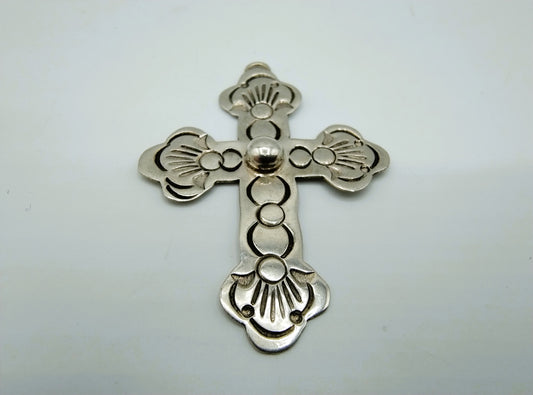 Vintage zilveren kruis hanger, 925