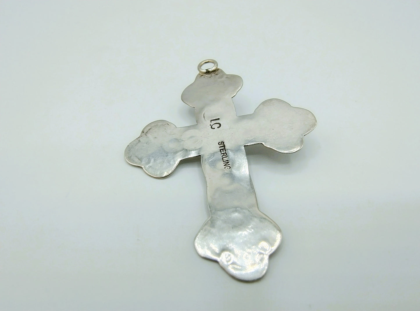 Vintage zilveren kruis hanger, 925