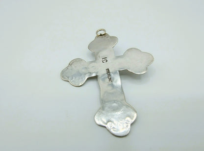 Vintage zilveren kruis hanger, 925