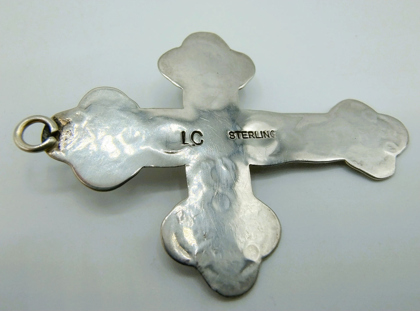 Vintage zilveren kruis hanger, 925