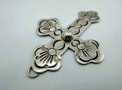 Vintage zilveren kruis hanger, 925